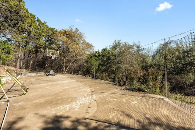 1603 Twilight Ridge Dr, Austin, TX 78746 - view of patio featuring basketball hoop