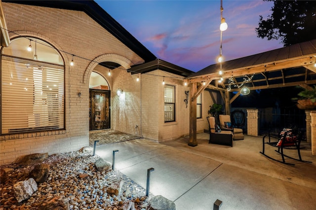 exterior space with a patio