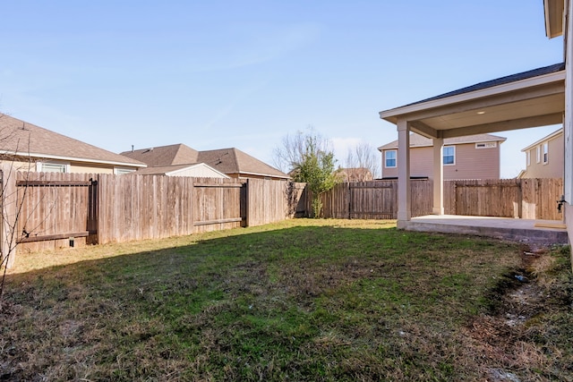 view of yard with a patio