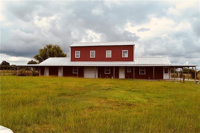 view of horse barn