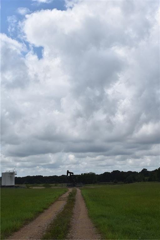 view of road with a rural view