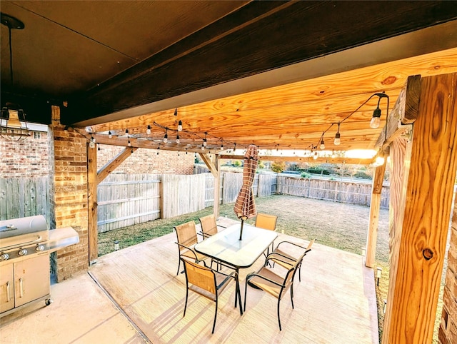 view of patio / terrace featuring grilling area