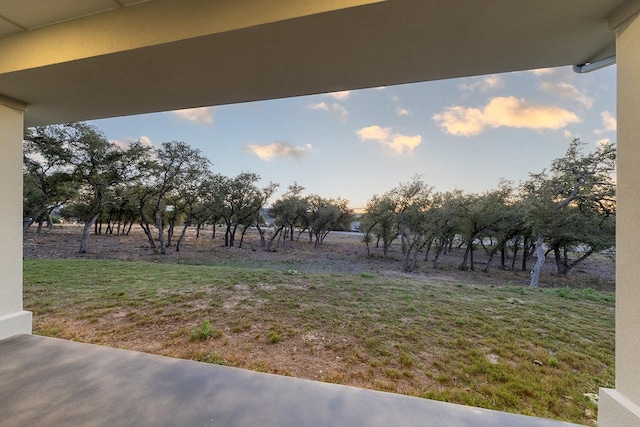 view of yard featuring a rural view