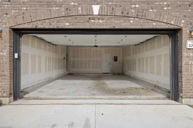 garage with electric panel