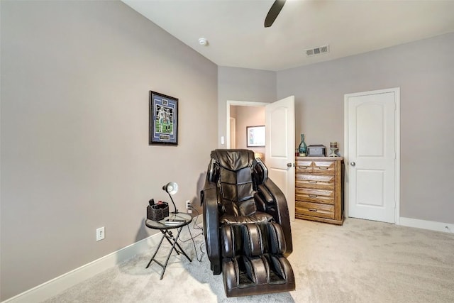 2210 Onion Creek Pkwy Unit 603, Austin, TX 78747 - living area featuring carpet, baseboards, and ceiling fan