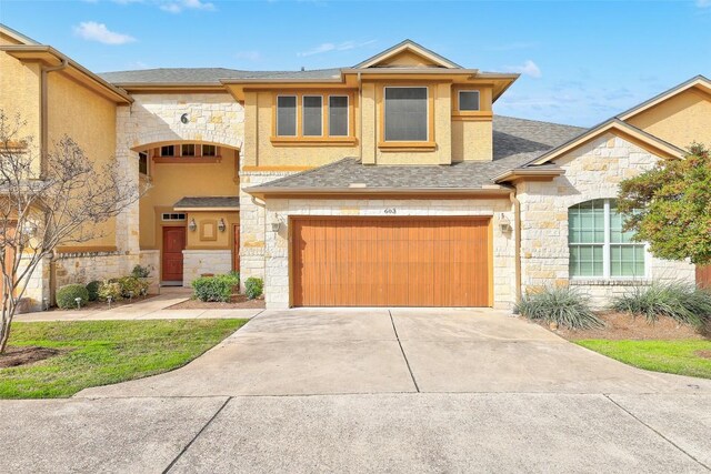 view of front of house featuring a garage