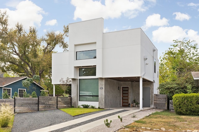 view of contemporary house