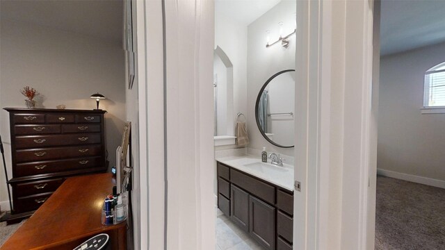 bathroom with vanity