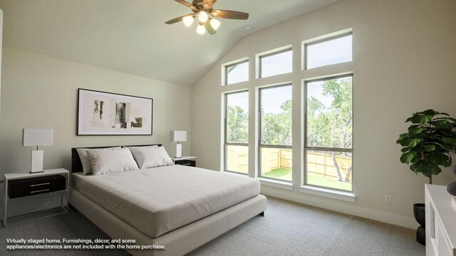 1728 Snowdrop Dr, Georgetown, TX 78628 - bedroom with carpet and vaulted ceiling