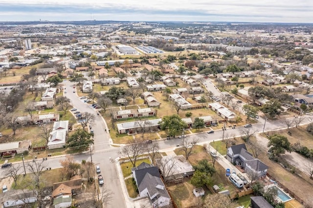 bird's eye view with a residential view