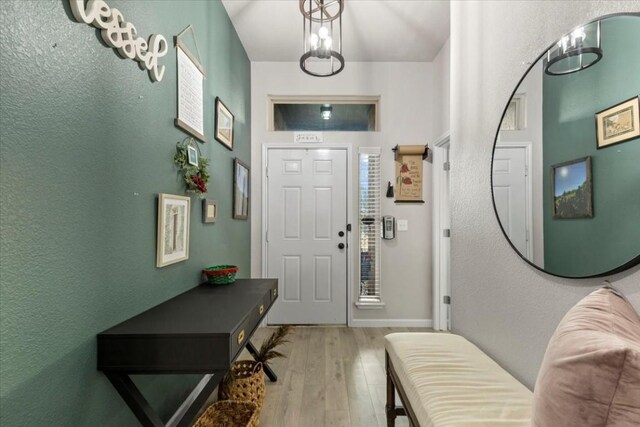 entrance foyer with hardwood / wood-style flooring