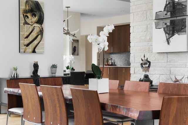 dining room featuring light hardwood / wood-style flooring