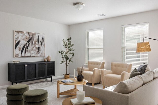 view of carpeted living room