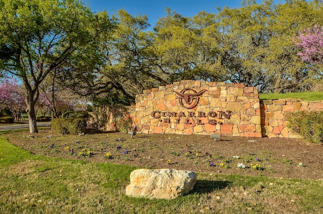 view of community sign