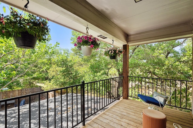 view of wooden deck