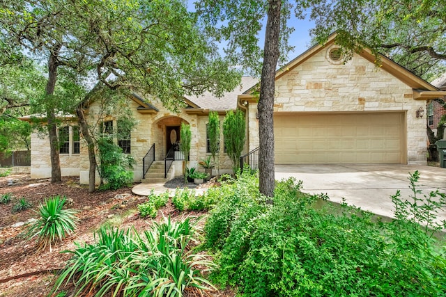 view of front of home featuring a garage