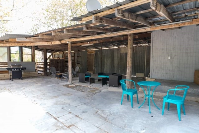 view of patio featuring area for grilling