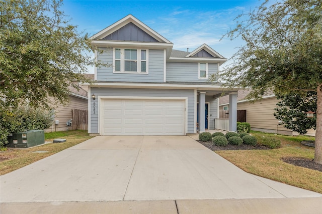 view of front of home featuring a garage