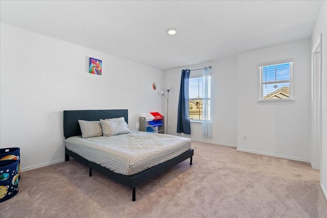 view of carpeted bedroom