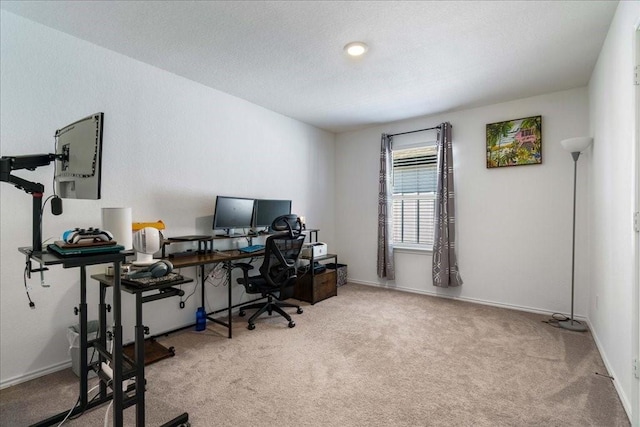 home office featuring carpet