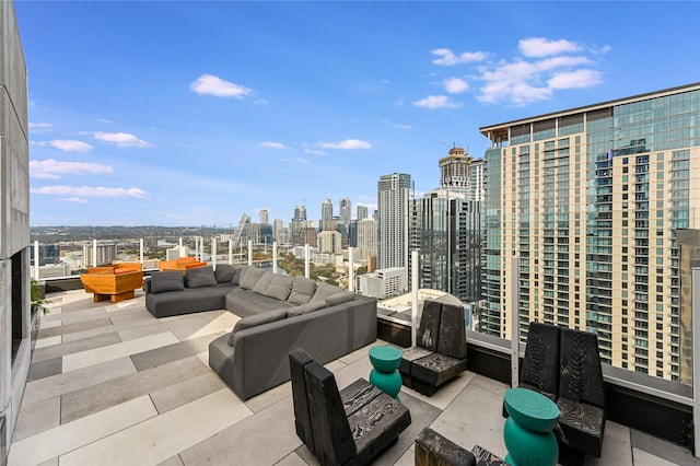 view of patio with outdoor lounge area