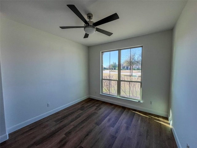 312 Brave Face St, Leander, TX 78641 - spare room with dark wood-type flooring and a ceiling fan