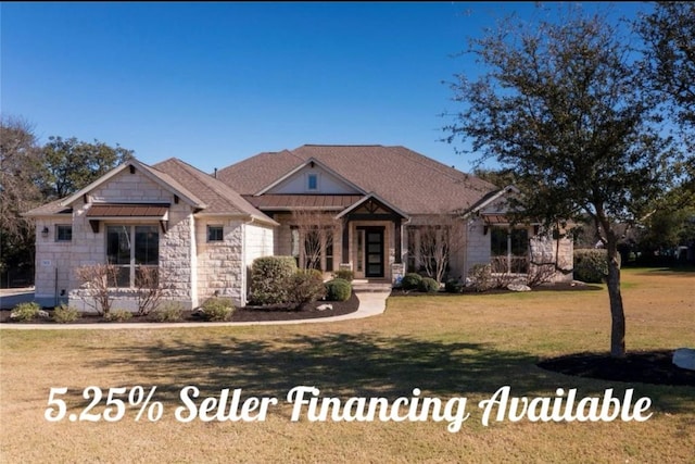 312 Brave Face St, Leander, TX 78641 - craftsman inspired home featuring stone siding and a front yard