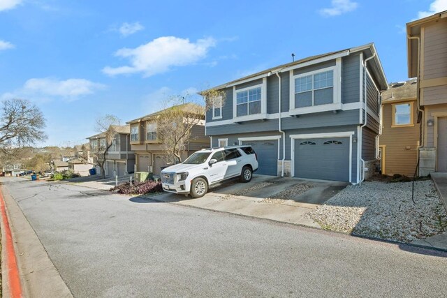 view of property with a garage