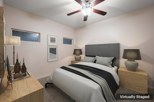 bedroom with ceiling fan