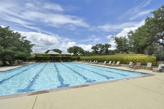 view of pool with a patio area