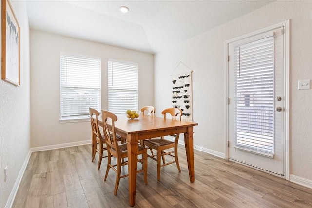 dining room featuring light hardwood / wood-style floors