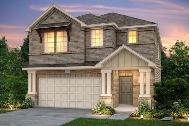 view of front of home featuring a garage