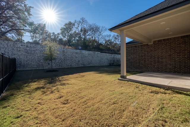 view of yard featuring a patio