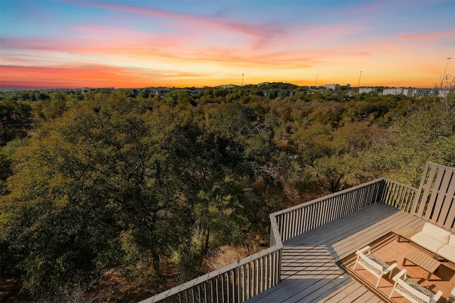 view of deck at dusk