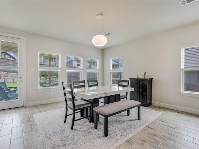 view of dining room