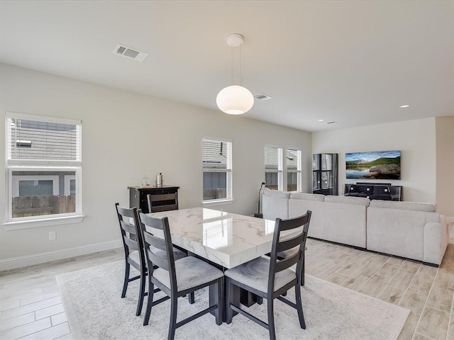 view of dining room