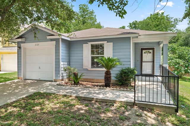 view of front of home featuring a garage