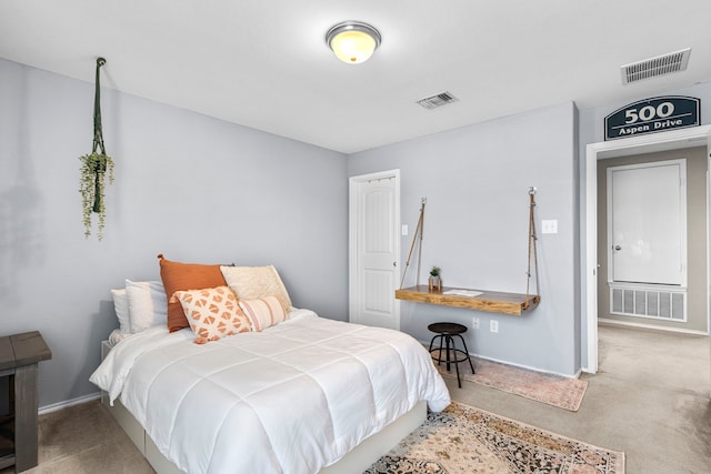 view of carpeted bedroom