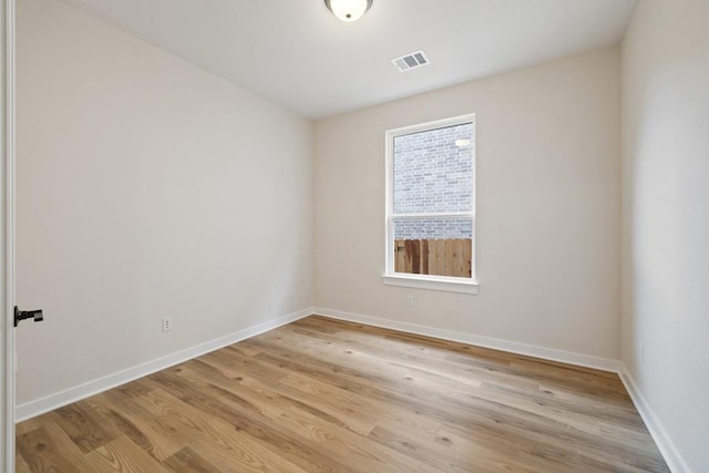 empty room featuring light hardwood / wood-style flooring