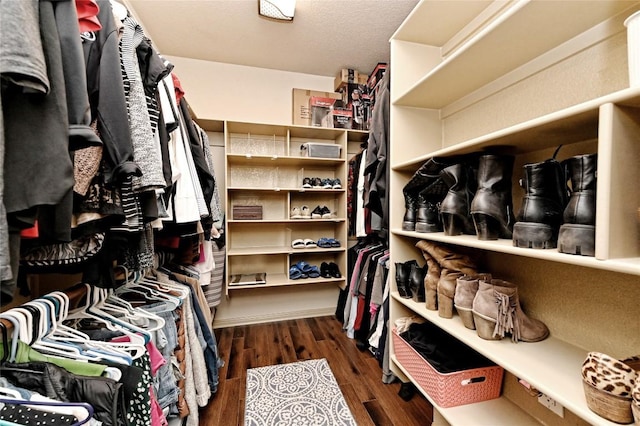 707 Hedgewood Dr, Georgetown, TX 78628 - walk in closet featuring wood finished floors