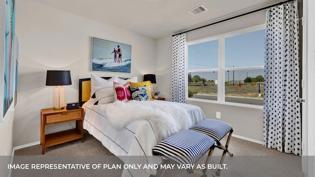 view of carpeted bedroom