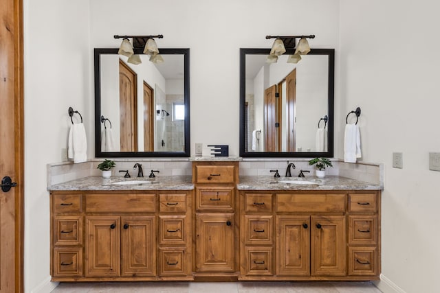 bathroom featuring tile patterned floors and vanity