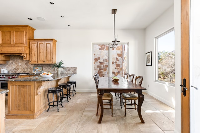 view of dining space