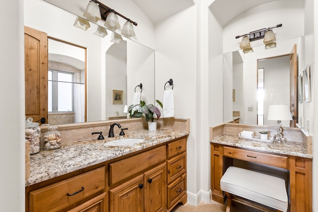 bathroom featuring vanity