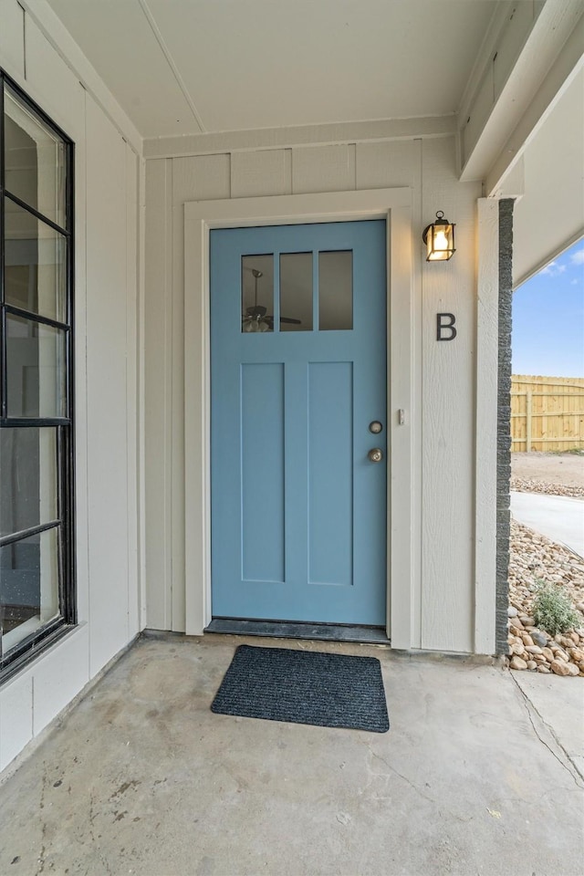 view of doorway to property