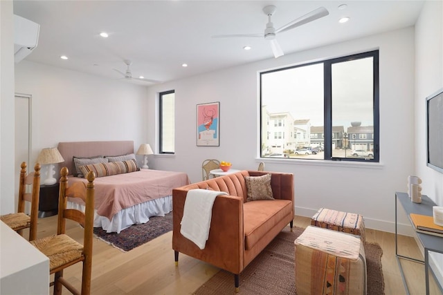 3008 Sorin St, Austin, TX 78723 - bedroom with wood finished floors, recessed lighting, and ceiling fan