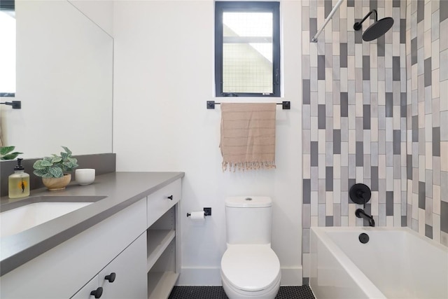 3008 Sorin St, Austin, TX 78723 - bathroom with toilet, vanity, and baseboards