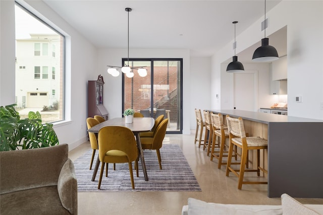 view of dining area