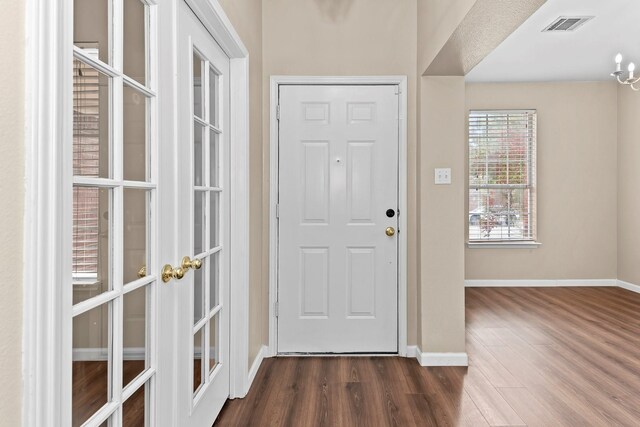 entryway featuring dark hardwood / wood-style floors