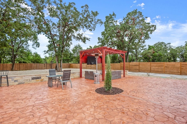 view of patio / terrace with a pergola